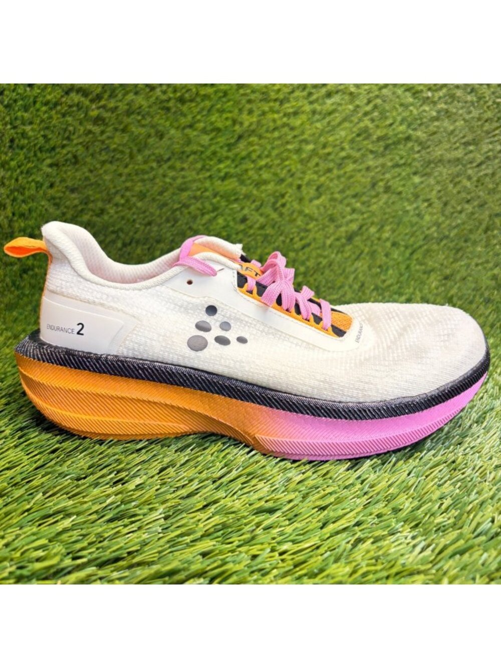 Craft Endurance 2 Womens Size 8.5 White Orange Athletic Running Shoes Sneakers